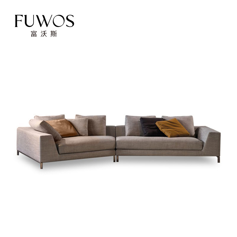 FuwoS Italian minimal modern comfort large and small household living room combination can be removed from the cloth head skin sofa
