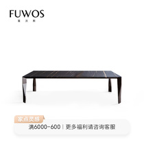 Modern minimalist Lauren black gold natural marble Italian minimalist Nordic light extravagant and long table