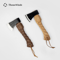 Thous Winds one thousand Wind manganese steel forged Tomahawk Outdoor Camping Axe splits Chai Mountain Department Black Huaches Wooden Hand Axe
