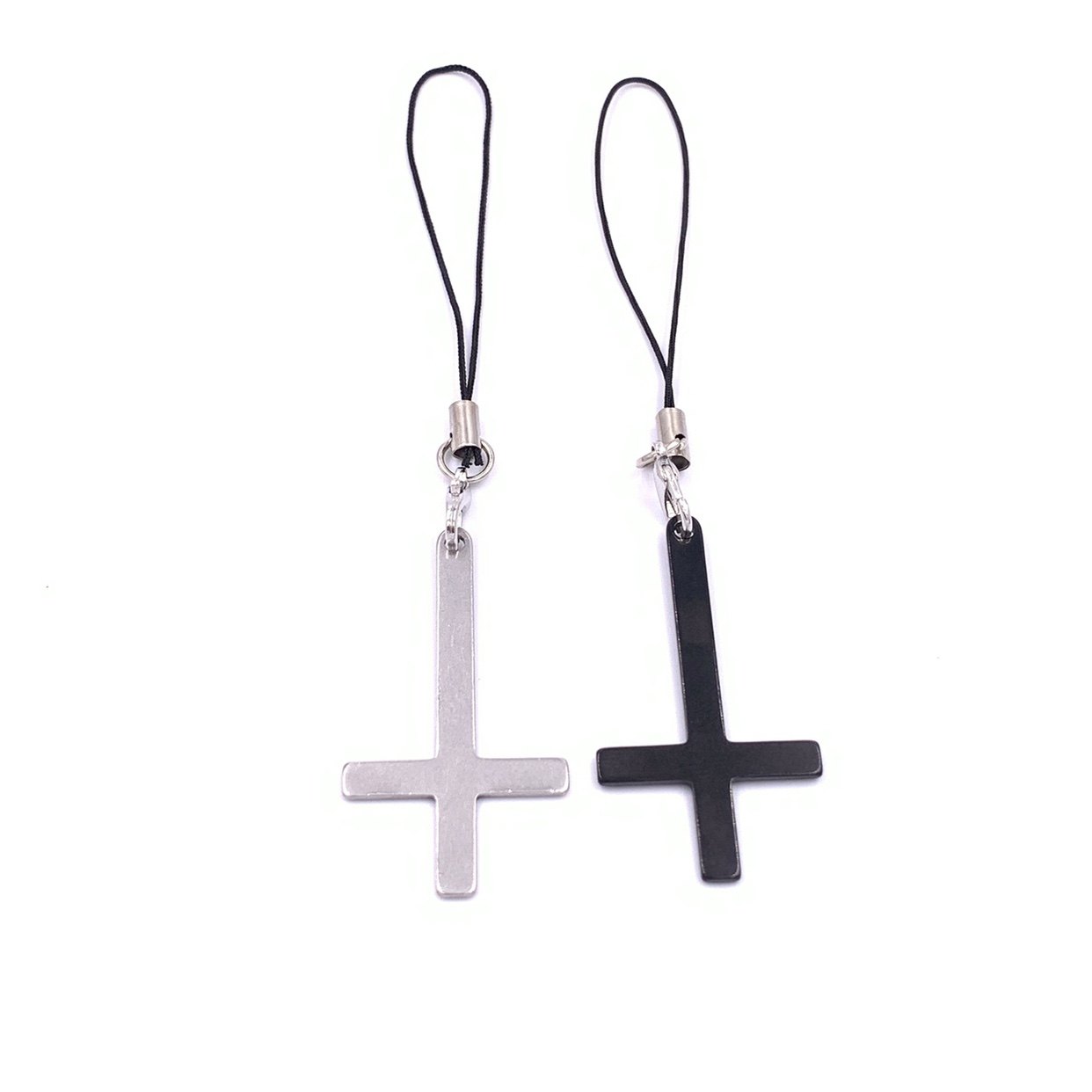 White Willow Inverted Cross: My Godhood in Horror Games - Keychains, Couple Phone Straps, USB Flash Drive Accessories
