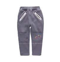 Very Small Fish 36814 Boys New Autumn and Winter Clothing Soft and Warm Knitted Casual Pants with Velvet Lining