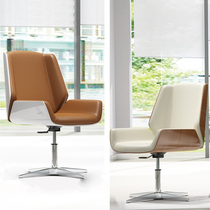 Computer chair simple and comfortable sedentary office meeting chair home lift rotating boss backrest leather class chair