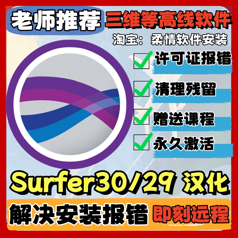 Golden Software Surfer 28/27/26/23 3D Contour Software Assists with Installation