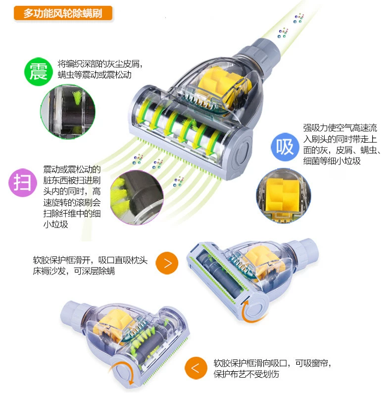 Máy hút bụi cầm tay tông màu nhẹ cầm tay 螨 nhỏ mini công suất cao mạnh mẽ Máy hút bụi không sử dụng