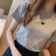 Pure cotton white short-sleeved t-shirt female slim 2023 new Korean version gray loose half-sleeved T-shirt top ins tide summer