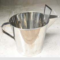 Satisfied pottery stainless steel grouting barrel pottery tool grouting tool with sieve grouting bucket grouting scoop 10L