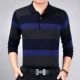 Ngày của cha trung niên áo thun nam mùa xuân và mùa hè trung niên áo sơ mi nam tay áo dài 40-50 tuổi cha tải phần mỏng áo thun có cổ