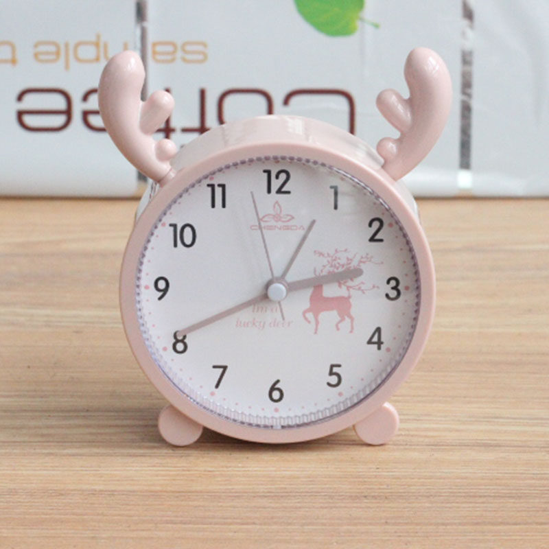 Creative Cute Children Cartoon Alarm Clock Girls Special Small Tametime Students Use Bedrooms Bedside Clock Desktop Pendulum