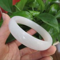 Calcite jade bracelet Xinjiang white jade bracelet natural jade bracelet womens jade bracelet girlfriend birthday gift