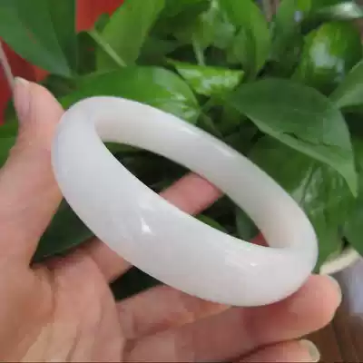 Calcite jade bracelet Xinjiang white jade bracelet natural jade bracelet women's jade bracelet girlfriend birthday gift