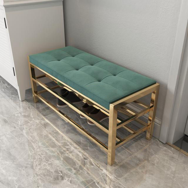 Nordic entrance door can sit and wear shoe stool household storage stool simple sofa stool change shoe stool modern dressing room