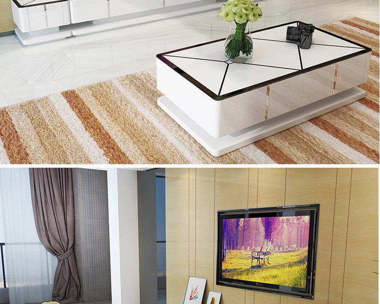 Kết hợp nội thất phòng khách hoàn chỉnh đơn giản hiện đại sofa bàn cà phê TV tủ bàn ăn và bộ ghế ba bộ giường ngủ