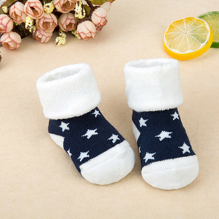 Mùa thu và mùa đông 0-1-3 tuổi bé trai và bé gái vớ dày bé ấm áp vớ cotton dễ thương vớ terry tất da đẹp cho bé