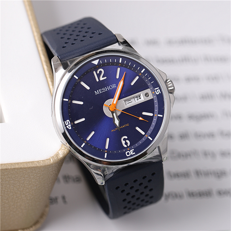 Authentic Meshor Men's Watch, Men's Automatic Mechanical Watch, Sports Trendy Waterproof Tape, Student Model 9073