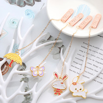 Metal Bookmark Book Clip Pendant Pendant Student With Small Gift Little Prize Little Fresh Cute Cartoon Book Clip