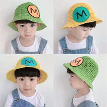 Baby summer sun hat boy sunscreen straw hat children Street Dance Fashion travel breathable cool hat girl basin hat tide