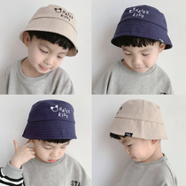 Boy sunscreen fishermans hat Korean version of casual baby cap cotton sunshade hat thin baby childrens hat summer