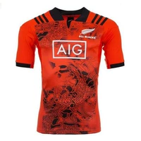2017-18 All Black Team Football Jersey New Zealand Rugby Quần áo tất cả áo bóng bầu dục màu đen - bóng bầu dục Quả bóng bầu dục