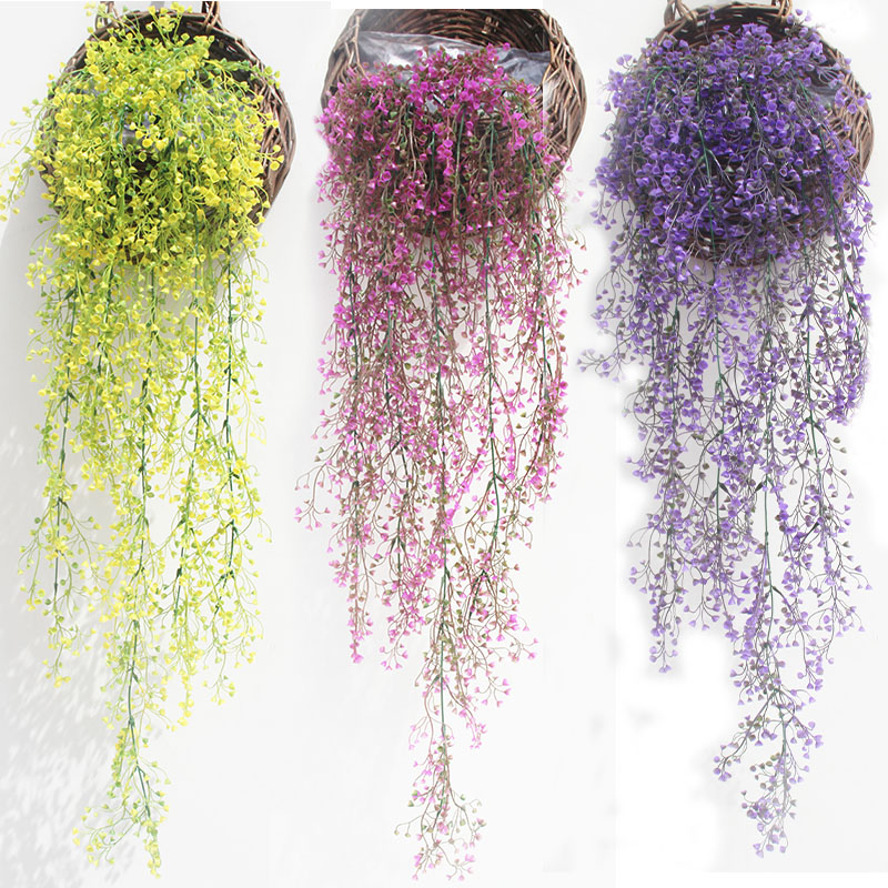 Simulation Plant Simulation Admiralty Willow Wall-mounted Indoor Chandelia Balcony Wall Decoration Flowers Vines Wall-mounted Plastic Fake Flowers Vines