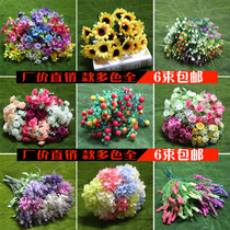 Simulation Bouquet Sunflower Single fake flower Rose table hem Decorative Wedding Daisy Flower flower Flower Plastic Flowers