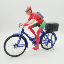 Music luminous bicycle detachable simulation bicycle model Childrens educational toy rider desktop ornaments