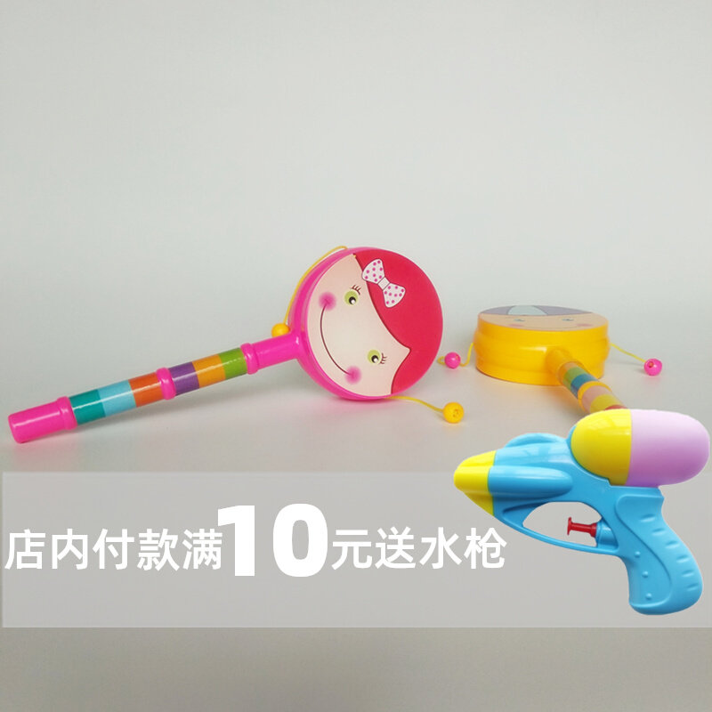 Cute Dial Wave Drum Woody Traditional Hand Drum 6 Months Newborn Toddler Early Teaching Puzzle Toy Kindergarten Gift