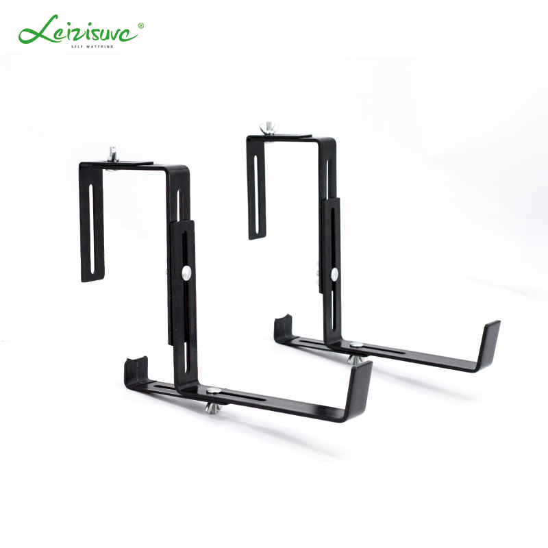 Storage rack Wrought iron balcony flower pot rack Hook railing pylons Hanging flower stand custom adjustable outdoor flower pot bracket