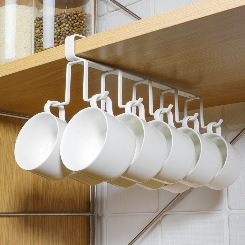 Creative water cup holder household glass tea cup upside down rack free punch coffee mug hanging storage rack