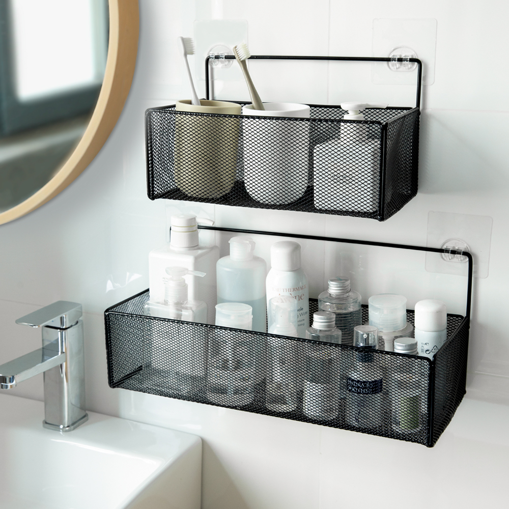 Bathroom Wall-mounted Wall Shelve Free wall Bathroom Containing Rack Dorm Room Toilet Wall-mounted dressing room hanging basket