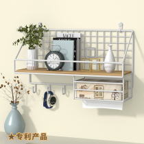 Free Punching Wall Shelf Dorm Bed headboard Bedside Containing God Instrumental Dorm Room Wall Hanging Bookshelves Bedside Bunk Bed Edge