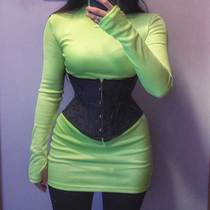 Short Female Palace Court Strap Waist External Wearing Waist Seal Waist Clip Waist Clip Close-up Stomach Control Diet Shaping Close-up Body Shapewear