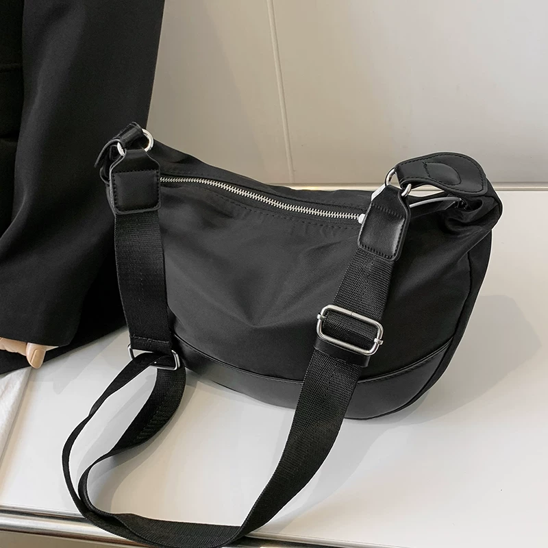 Fashionable nylon capacious shoulder bag, high-quality style, oxford cloth