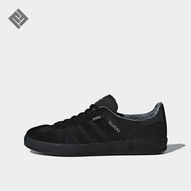 Adidas adidas clover nam cổ điển màu đen GAZELLE xu hướng samurai đen giày thường giày - Dép / giày thường
