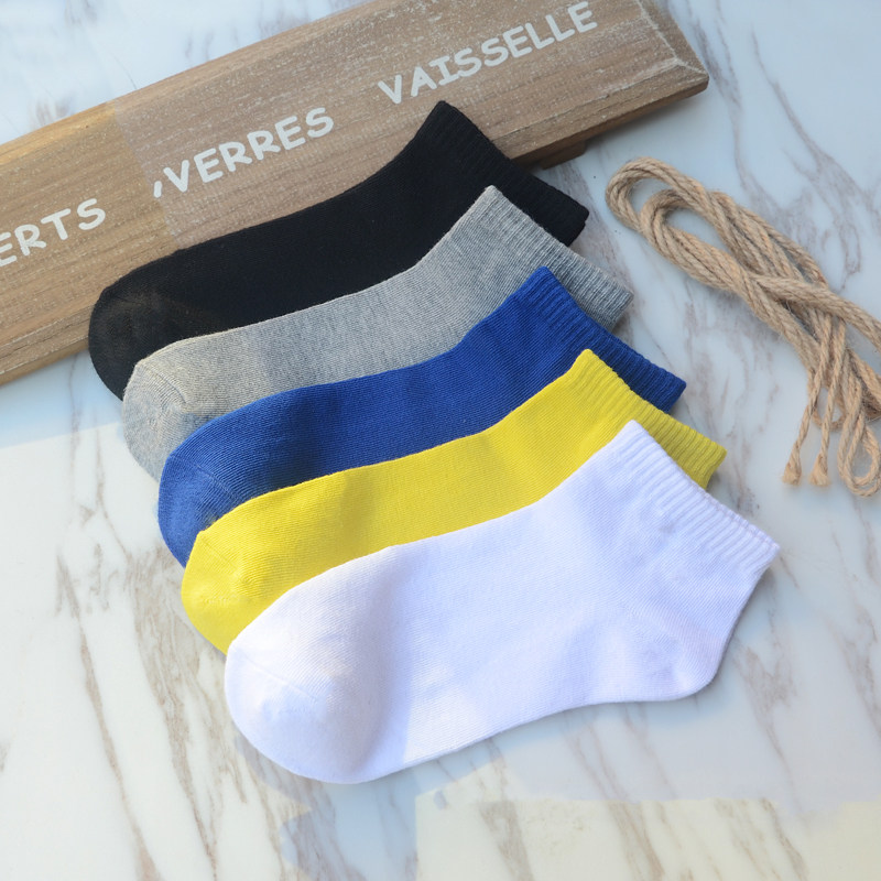 Men's socks cotton deodorant short tube socks summer thin black and white sports basketball socks Cotton sweat-absorbing breathable cotton socks