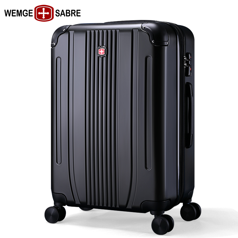 Swiss Army Knife Aluminum Frame Suitcase Male Lalever Box Universal Wheels Suitcase suitcase Women's suitcases password box 20 inch Den case