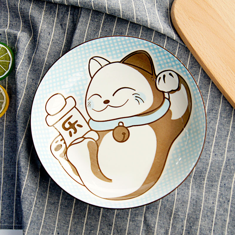 Ya cheng DE 'of the pig under glaze color porcelain tableware 2 dishes suit household couples creative use of lovely kitchen
