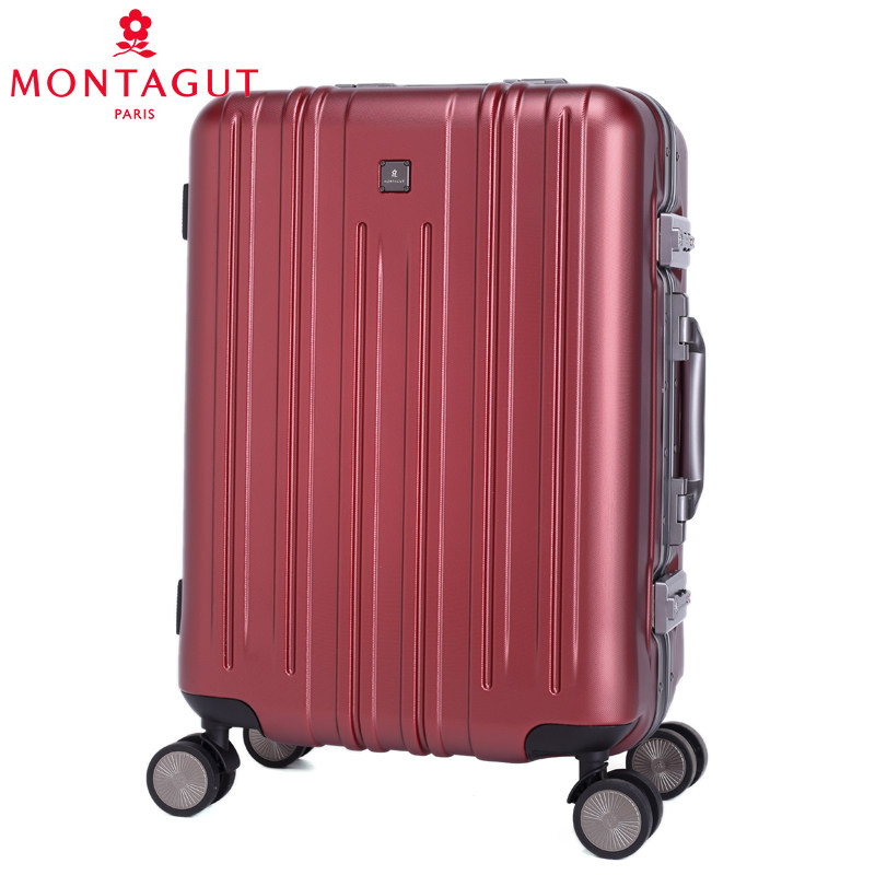 Montagut trolley case female universal wheel 24 inch suitcase male aluminum frame business boarding password box brand suitcase