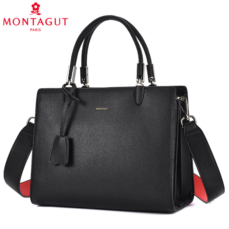 Montagut women's bag 2021 new handbag cowhide large-capacity leather shoulder cross-body bag all-match ladies bag