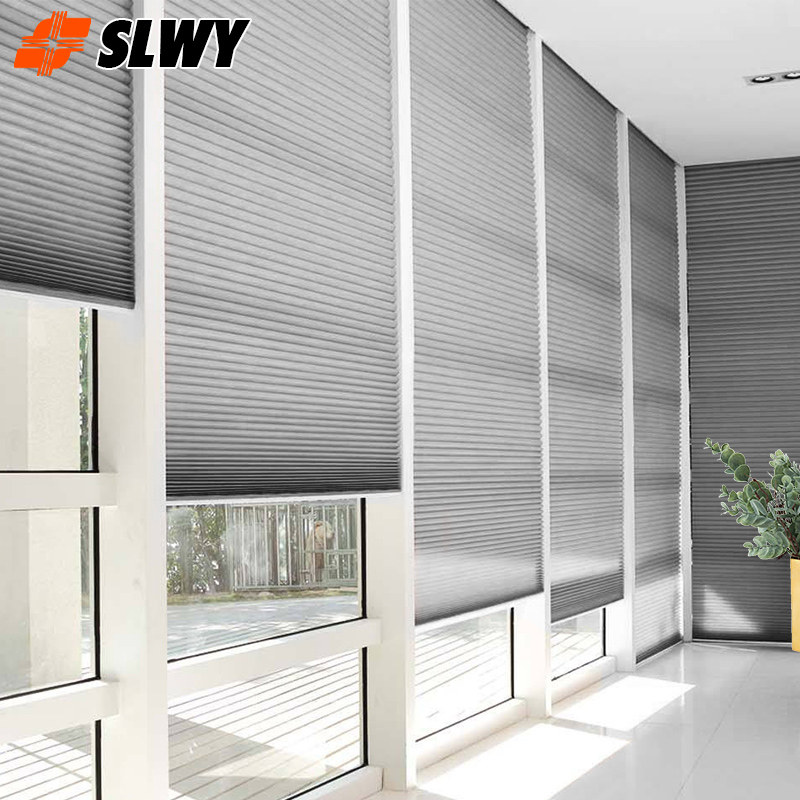 Hexagonal blinds Push-pull honeycomb blinds Honeycomb blinds Nordic shading roller blinds Lift balcony soundproof organ blinds