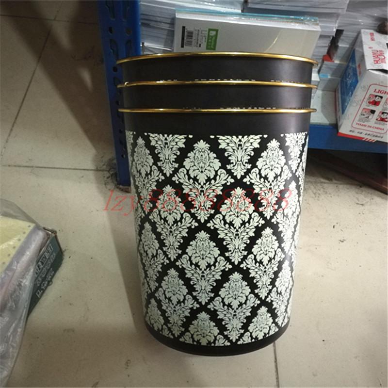 Phnom Penh printed plastic black trash can home kitchen office bathroom containing bucket round room bucket