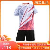 Mens badminton clothing sports suit womens short sleeve team custom printing sports clothes professional competition playing summer