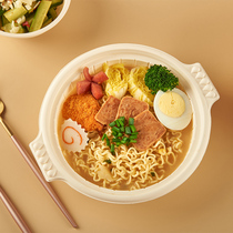 Tianchun disposable bowl lunch box round instant noodle bowl soup bowl large household stew bowl double ear can be packed soup box