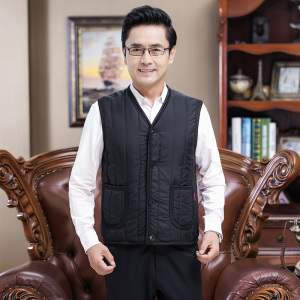 【加绒加厚】秋冬新款男士中老年马甲