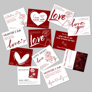 Chinese Valentine's Day Greeting Card, Confession of Love, Blessing, Bouquet Packaging, Gift Box, Flower Decoration, Blessing Card