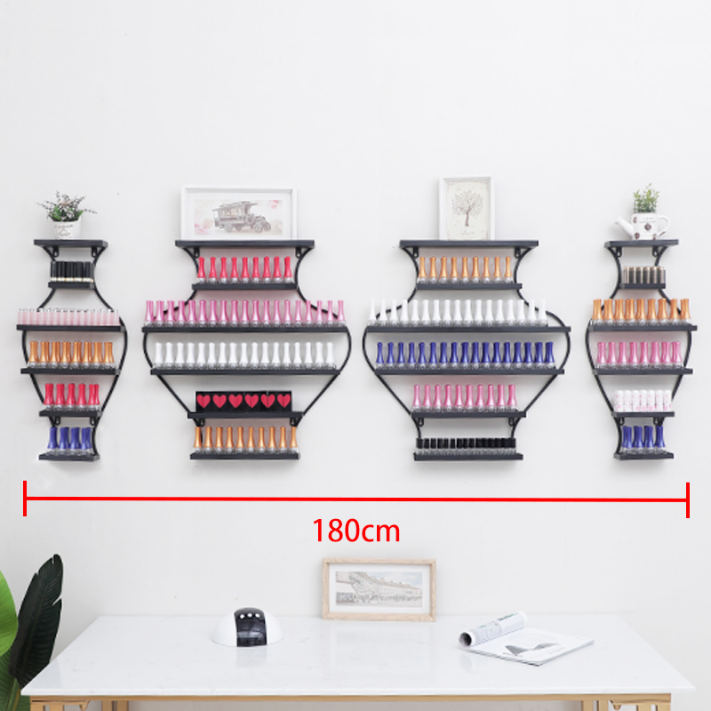 Nail rack hiển thị sơn móng tay kệ tường treo sơn móng tay hiển thị kệ giá trưng bày rèn mỹ thuật trưng bày