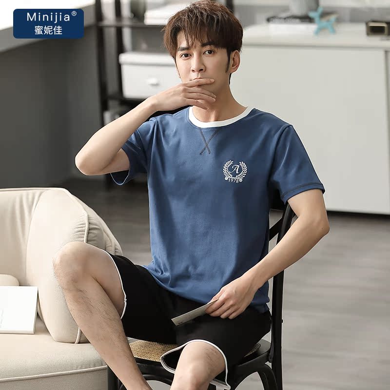 Thanh niên mùa hè Hàn Quốc phiên bản của quần short đồ ngủ cotton mens mùa hè bông phù hợp với nhà mỏng có thể mòn bên ngoài