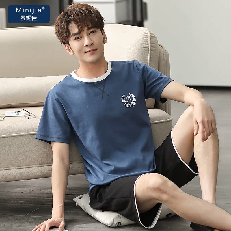 Thanh niên mùa hè Hàn Quốc phiên bản của quần short đồ ngủ cotton mens mùa hè bông phù hợp với nhà mỏng có thể mòn bên ngoài