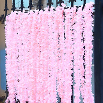 Simulation foreign orchid wedding fake flower wisteria flower string Indoor ceiling decoration creative silk flower hydrangea rattan winding