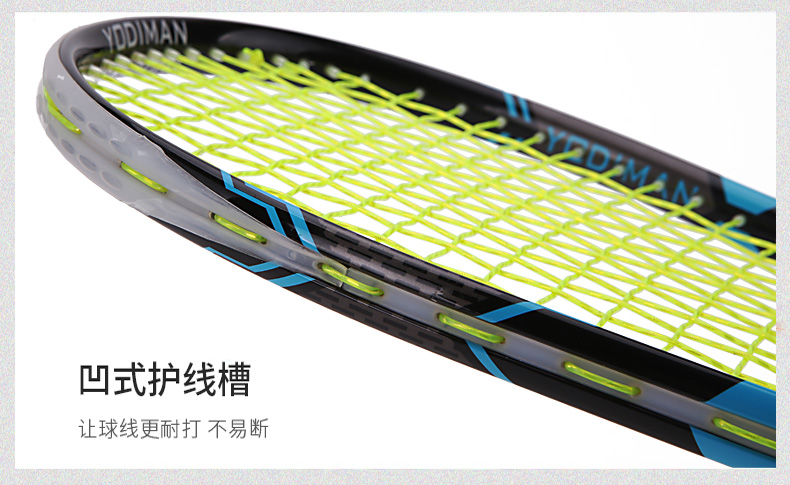 Udysman squash vợt đầy đủ carbon chuyên nghiệp mức độ cạnh tranh đích thực nam giới và phụ nữ người mới bắt đầu thiết lập siêu sợi carbon ánh sáng một vợt tennis adidas