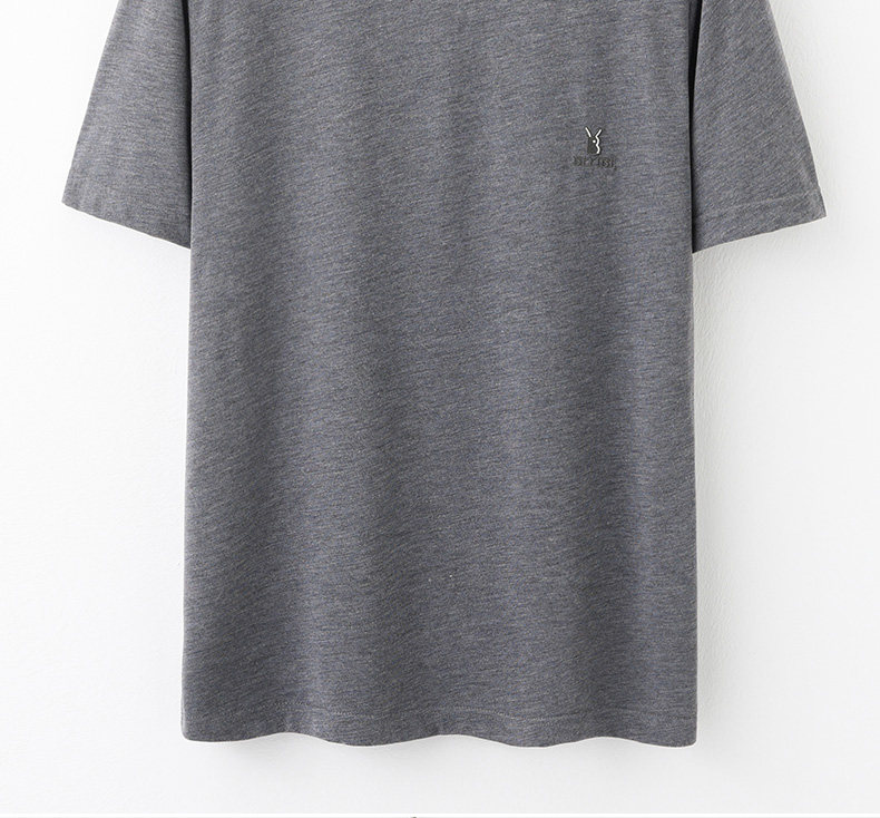 Летняя быстросохнущая спортивная базовая приятная телу футболка с коротким рукавом, для среднего возраста, Early winter 